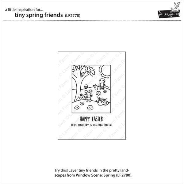 Lawn Fawn Stempelset "Tiny Spring Friends" Clear Stamp