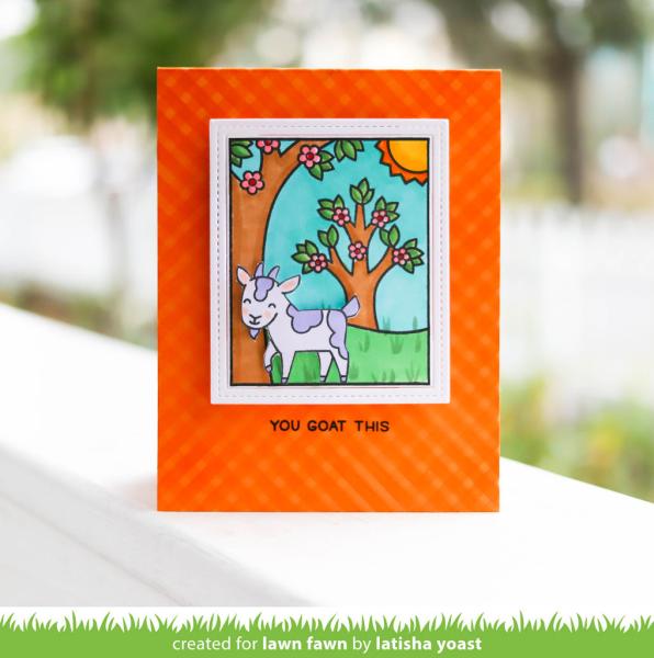 Lawn Fawn Stempelset "Window Scene: Spring" Clear Stamp