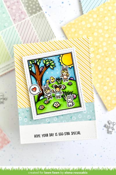 Lawn Fawn Stempelset "Window Scene: Spring" Clear Stamp