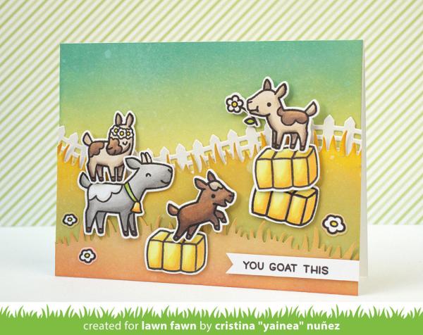 Lawn Fawn Stempelset "You Goat This" Clear Stamp