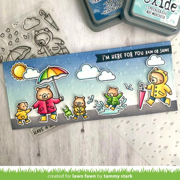 Lawn Fawn Stempelset "Beary Rainy Day" Clear Stamp