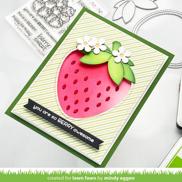 Lawn Fawn Craft Dies - Outside In Stitched Strawberry