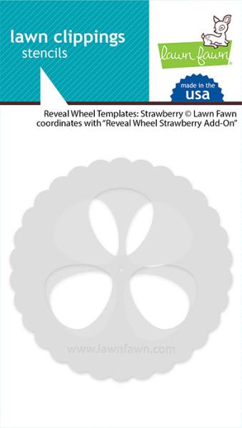 Lawn Fawn Stencil - Schablone - "Reveal Wheel Templates: Strawberry Stencils (2pcs)"