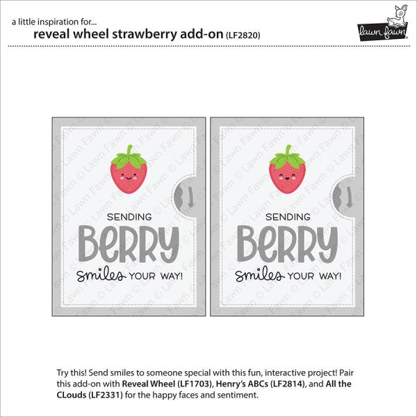 Lawn Fawn Craft Dies - Reveal Wheel Strawberries Add-On