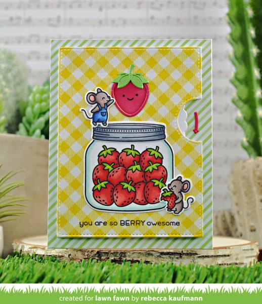 Lawn Fawn Craft Dies - Reveal Wheel Strawberries Add-On