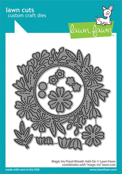 Lawn Fawn Craft Dies - Magic Iris Floral Wreath Add-On