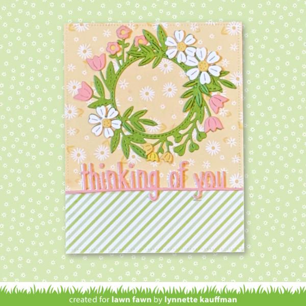 Lawn Fawn Craft Dies - Magic Iris Floral Wreath Add-On