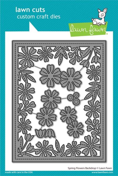 Lawn Fawn Craft Dies - Spring Flowers Backdrop