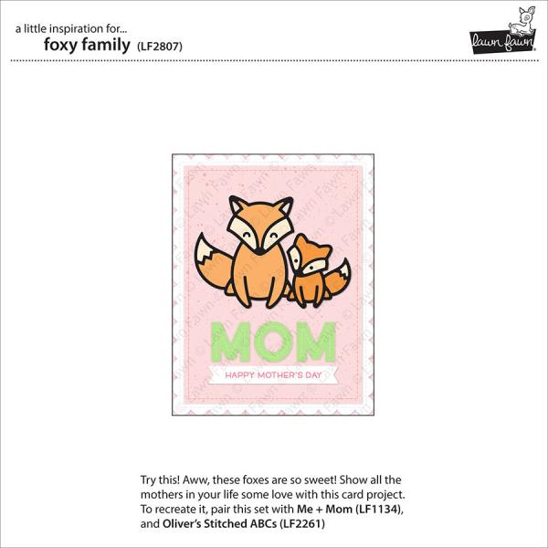 Lawn Fawn Craft Dies - Foxy Family