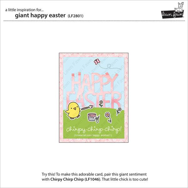 Lawn Fawn Craft Dies - Giant Happy Easter