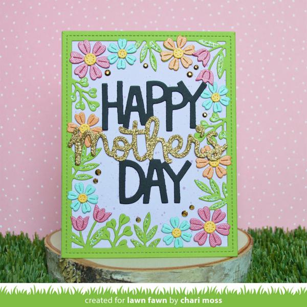 Lawn Fawn Craft Dies - Giant Happy Mother's Day