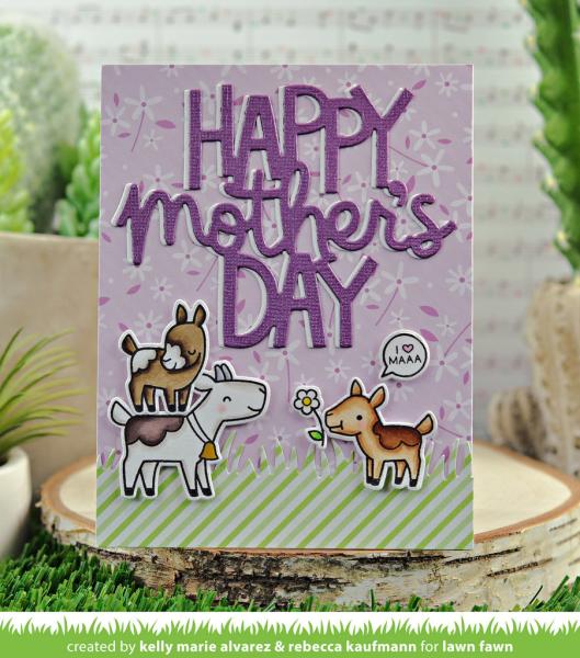 Lawn Fawn Craft Dies - Giant Happy Mother's Day