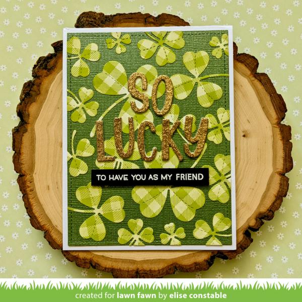 Lawn Fawn Craft Dies - Lucky Clovers