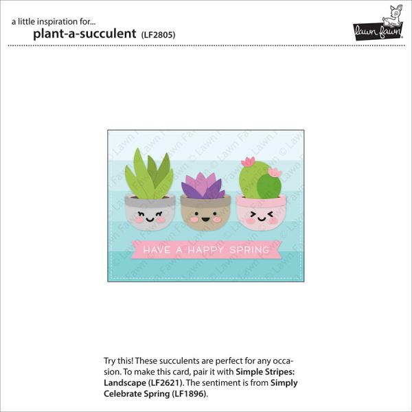 Lawn Fawn Craft Dies - Plant-a-Succulent