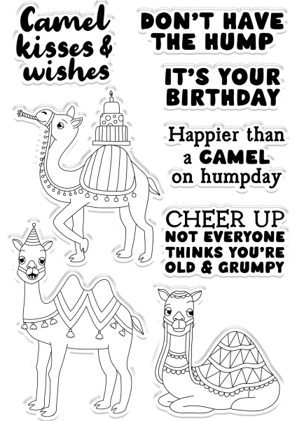 Crafters Companion - Camel Kisses and Wishes  - Clear Stamps