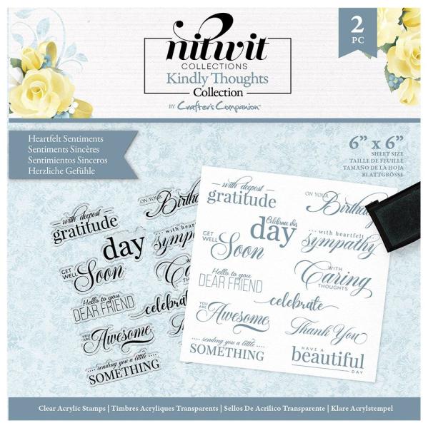 Crafters Companion - Kindly Thoughts  - Clear Stamps