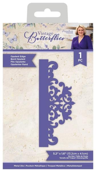 Crafters Companion -Vintage Butterflies Metal Die Opulent Edge - Stanze