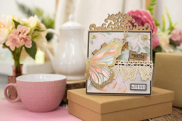 Crafters Companion -Vintage Butterflies Monarch - Stanze & Stempel