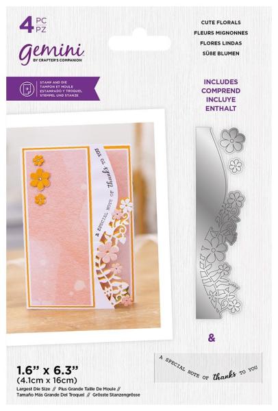 Gemini Cute Florals Stamp & Die  - Stempel & Stanze 