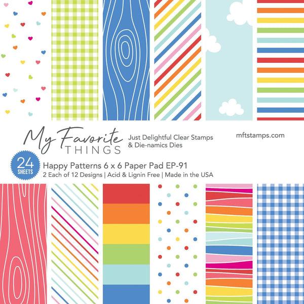 My Favorite Things Happy Patterns 6x6 Inch Paper Pad