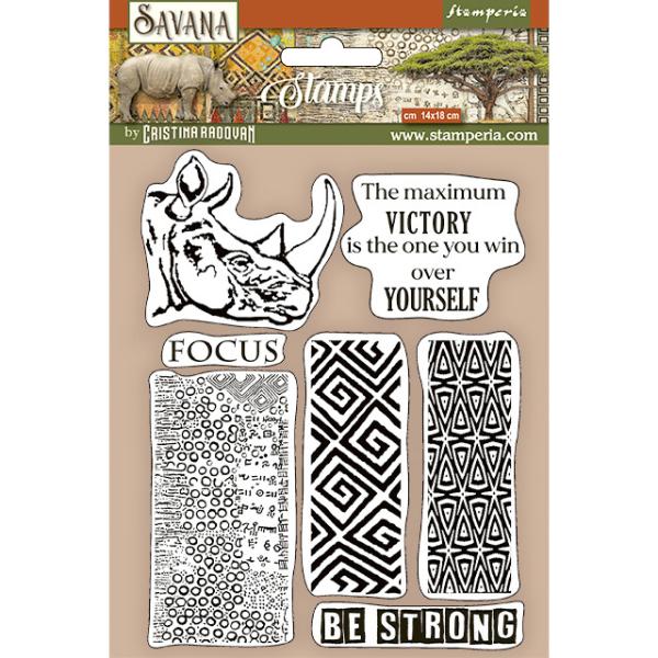 Stamperia Stempel "Savana Grafiti" Natural Rubber Stamp - (Naturkautschukstempel)