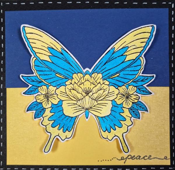 IndigoBlu "Butterfly Dance" A5 Rubber Stamp