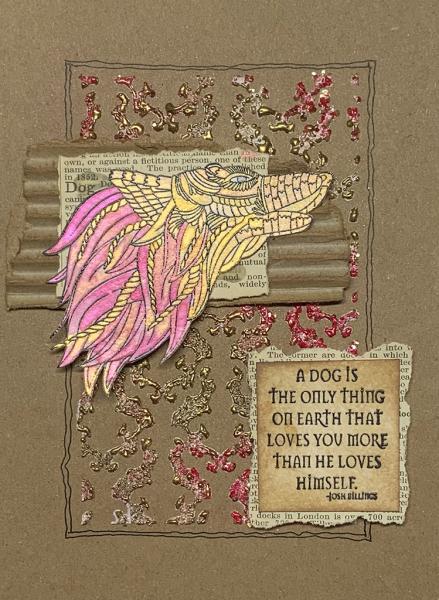 IndigoBlu "Rescue is my Favourite Breed" A5 Rubber Stamp