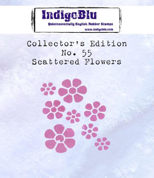 IndigoBlu "Collectors Edition no.55 Scattered Flowers" A7 Rubber Stamp