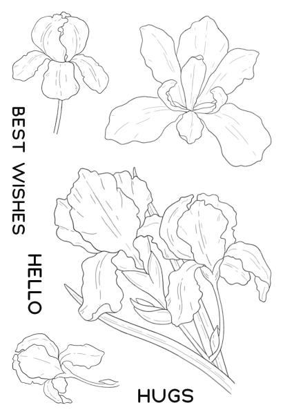 Janes Doodles " Iris" Clear Stamp - Stempelset