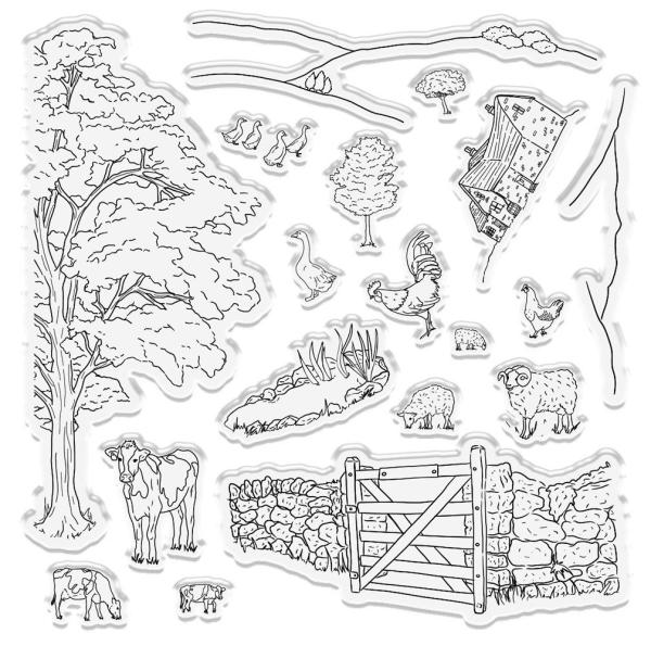 Crafters Companion - Country Lane -  Idyllic Meadow - Clear Stamps