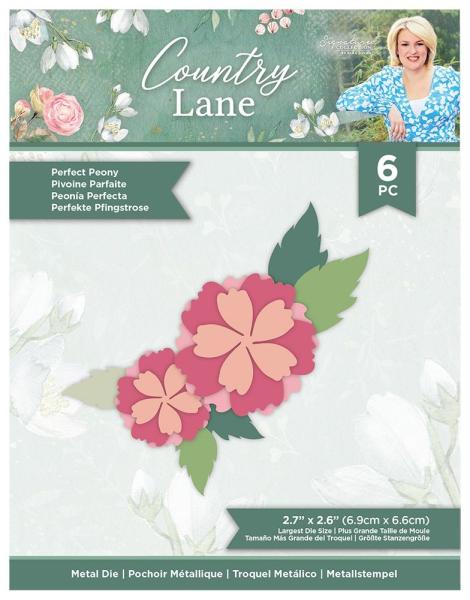 Crafters Companion -Country Lane Metal Die Perfect Peony - Stanze