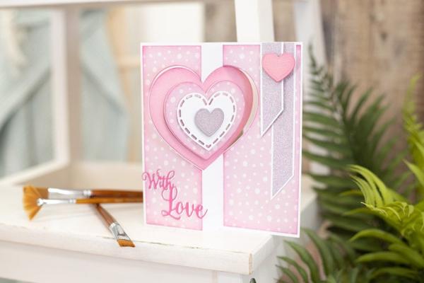 Gemini Swing Card Heart Elements Dies  - Stanze - Herz