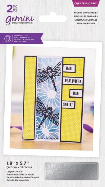 Gemini Floral Dragonflies Create-a-Card Dies  - Stanze - 