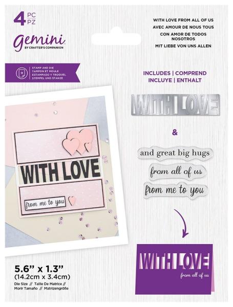 Gemini WITH LOVE From All of Us Stamp & Die  - Stempel & Stanze 