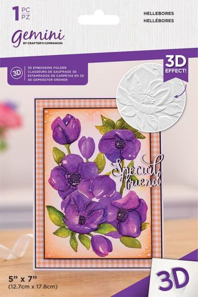 Gemini Hellebores 3D Embossing Folder - Prägeschablone 3D - 