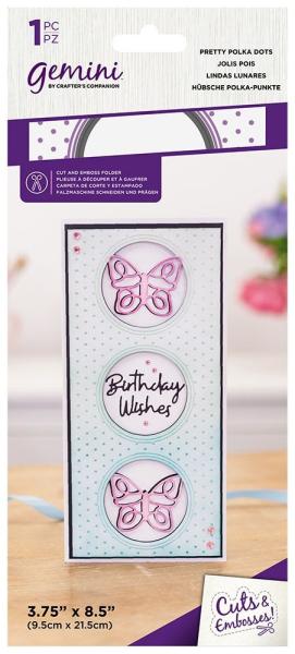 Gemini Pretty Polka Dots Cut and Emboss Folder - Schneide- und Prägeschablone - 