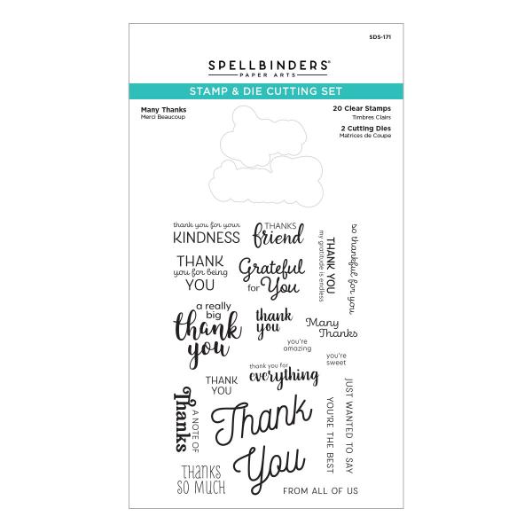 Spellbinders Stempel & Stanzset "Many Thanks Clear Stamp & Die Set"