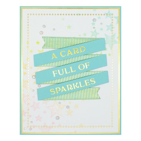 Spellbinders Hotfoil Plate - Sentiment Banner Glimmer