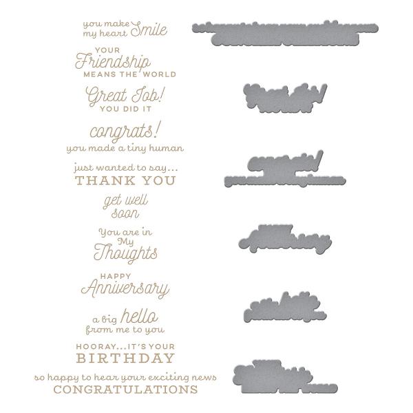 Spellbinders Hotfoil Plate - Sentiments for Everyday Glimmer