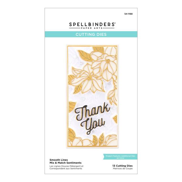 Spellbinders Die "Smooth Lines Mix & Match Sentiments" Stanzschablone