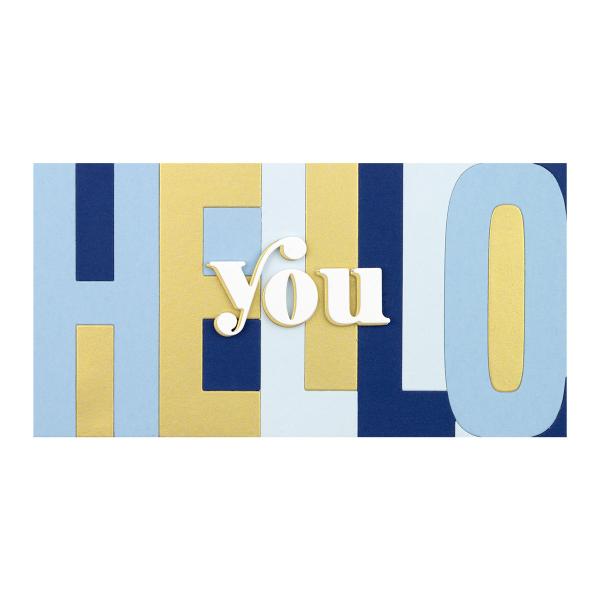 Spellbinders Die "Be Bold Color Block Hello You " Stanzschablone