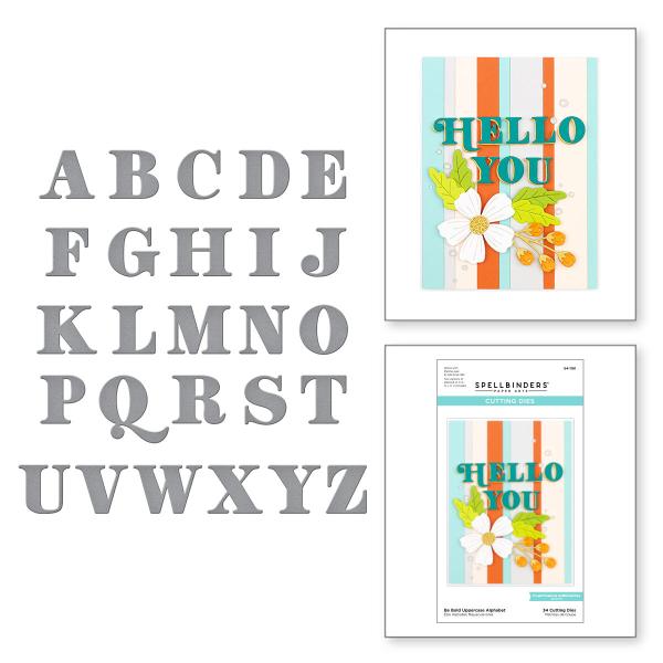 Spellbinders Die "Be Bold Uppercase Alphabet " Stanzschablone