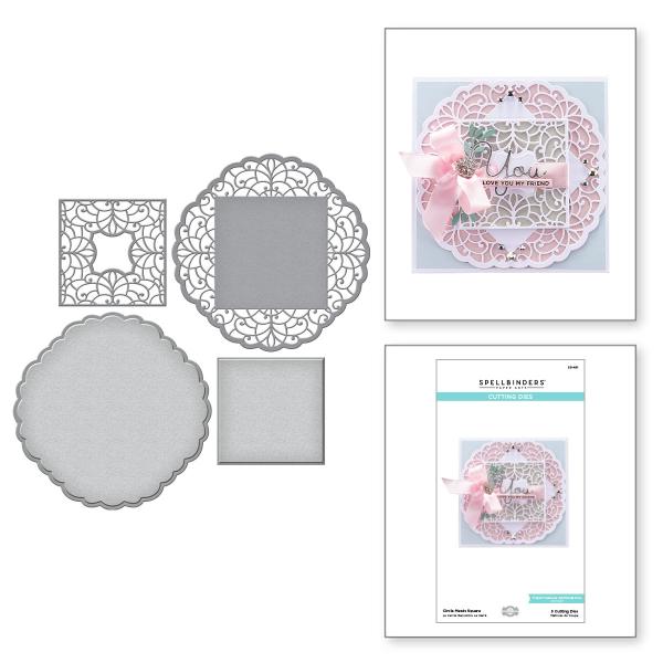 Spellbinders Die "Circle Meets Square " Stanzschablone