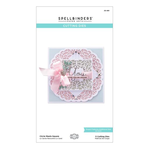 Spellbinders Die "Circle Meets Square " Stanzschablone