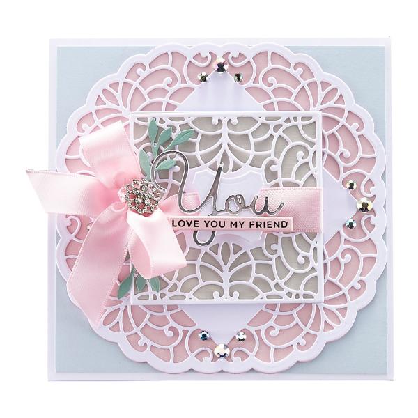 Spellbinders Die "Circle Meets Square " Stanzschablone