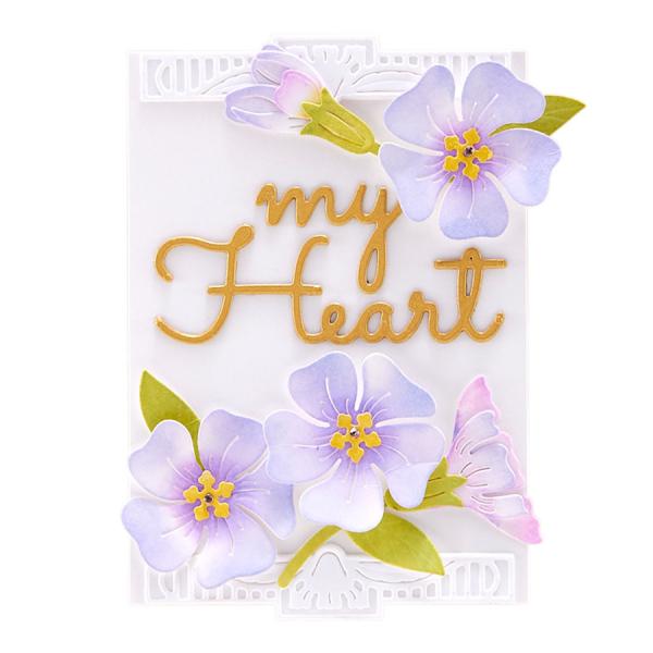 Spellbinders Die "Primrose Heart Façade " Stanzschablone