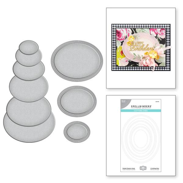 Spellbinders Die "Fluted Classics Ovals Etched" Stanzschablone