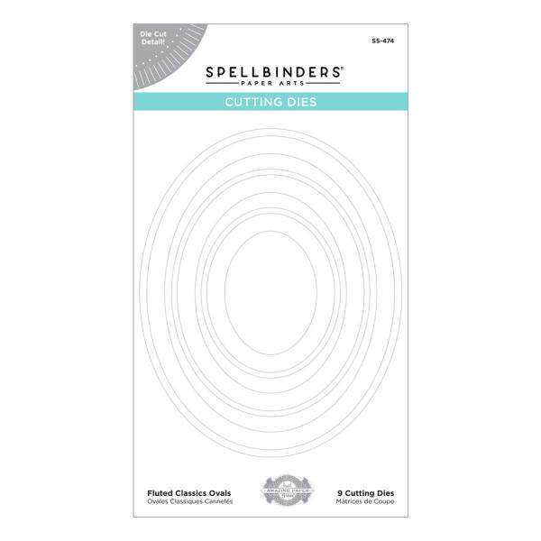 Spellbinders Die "Fluted Classics Ovals Etched" Stanzschablone