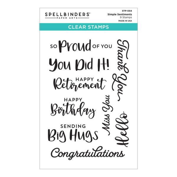 Spellbinders Stempelset "Simple Sentiments Clear Stamp"