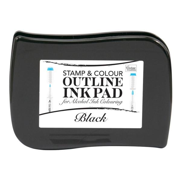 Couture Creations Stamp & Colour Outline Ink Pad Black 